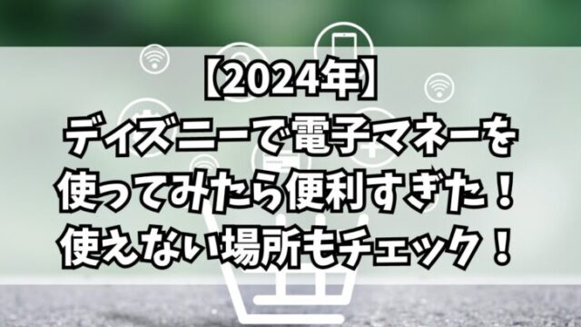 【2024年】ディズニーで電子マネーを使ってみたら便利すぎた！使えない場所もチェック！